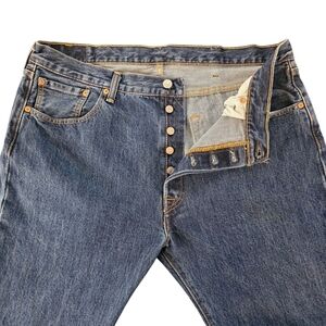 Levi’s 501 Original Fit Jeans Men’s W38 L34 Button Fly Straight Leg Dark Wash
